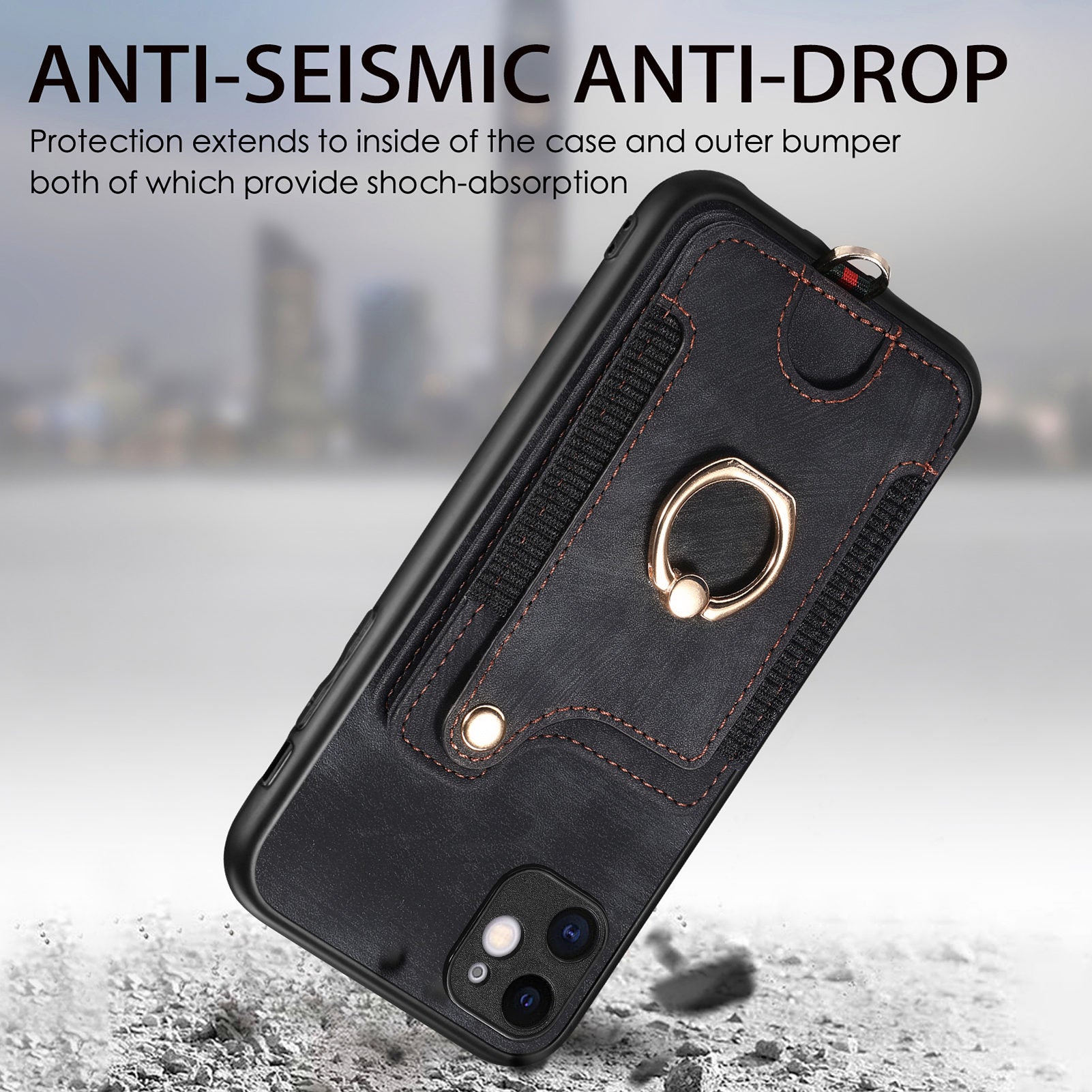 For iPhone 11 Card Holder RFID Blocking Phone Case PU Leather Coated PC+TPU Kickstand Cover For iPhone 11 Card Holder RFID Blocking Phone Case PU Leather Coated PC+TPU Kickstand Cover